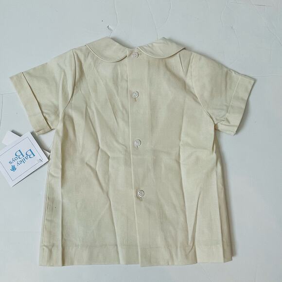 NWT Bailey Boys 18M Peter Pan Collar Piped Shirt Set - Picture 4 of 6